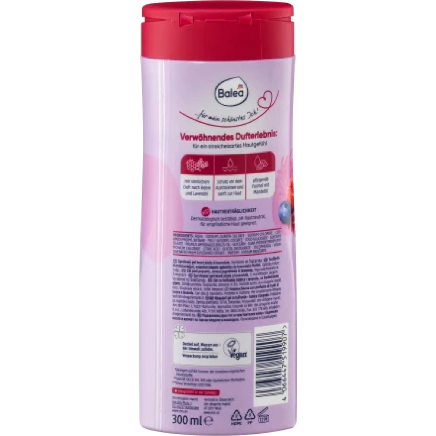 Balea Pampering shower berry & lavender, 300 ml