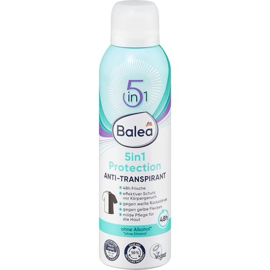 Balea Deodorant spray antiperspirant 5in1 protection, 200 ml