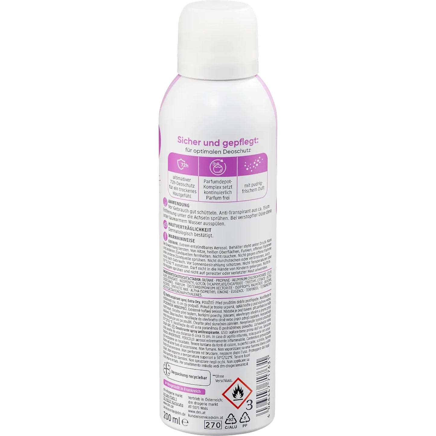 Balea Deodorant spray extra dry, 200 ml