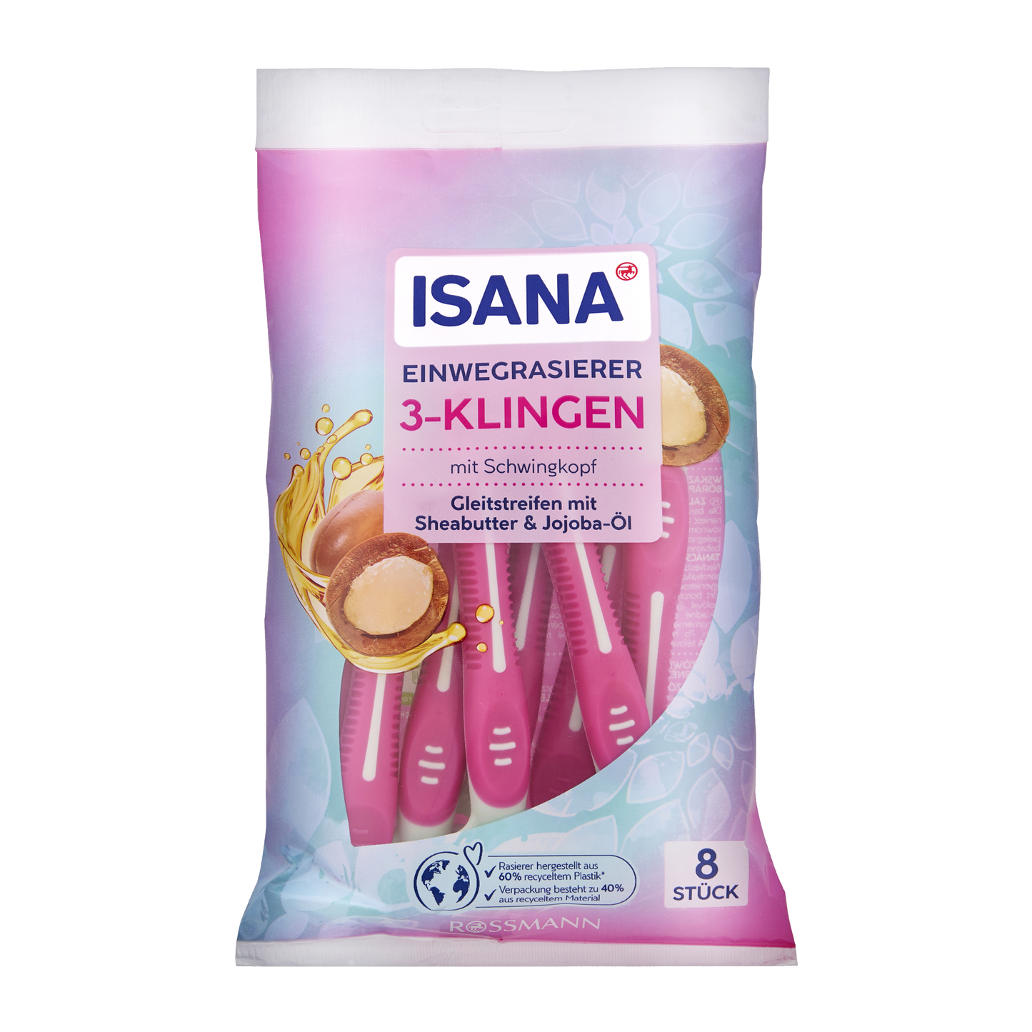ISANA Disposable razors 3 blades 8 pcs