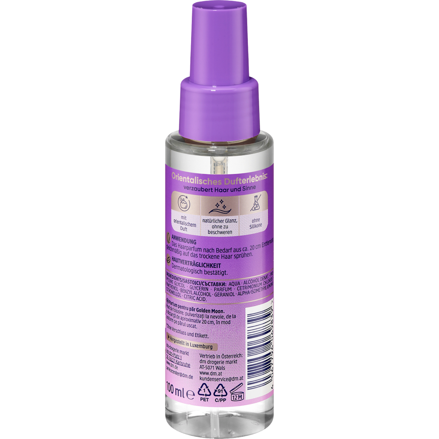 Balea Hair perfume Golden Moon, 100 ml