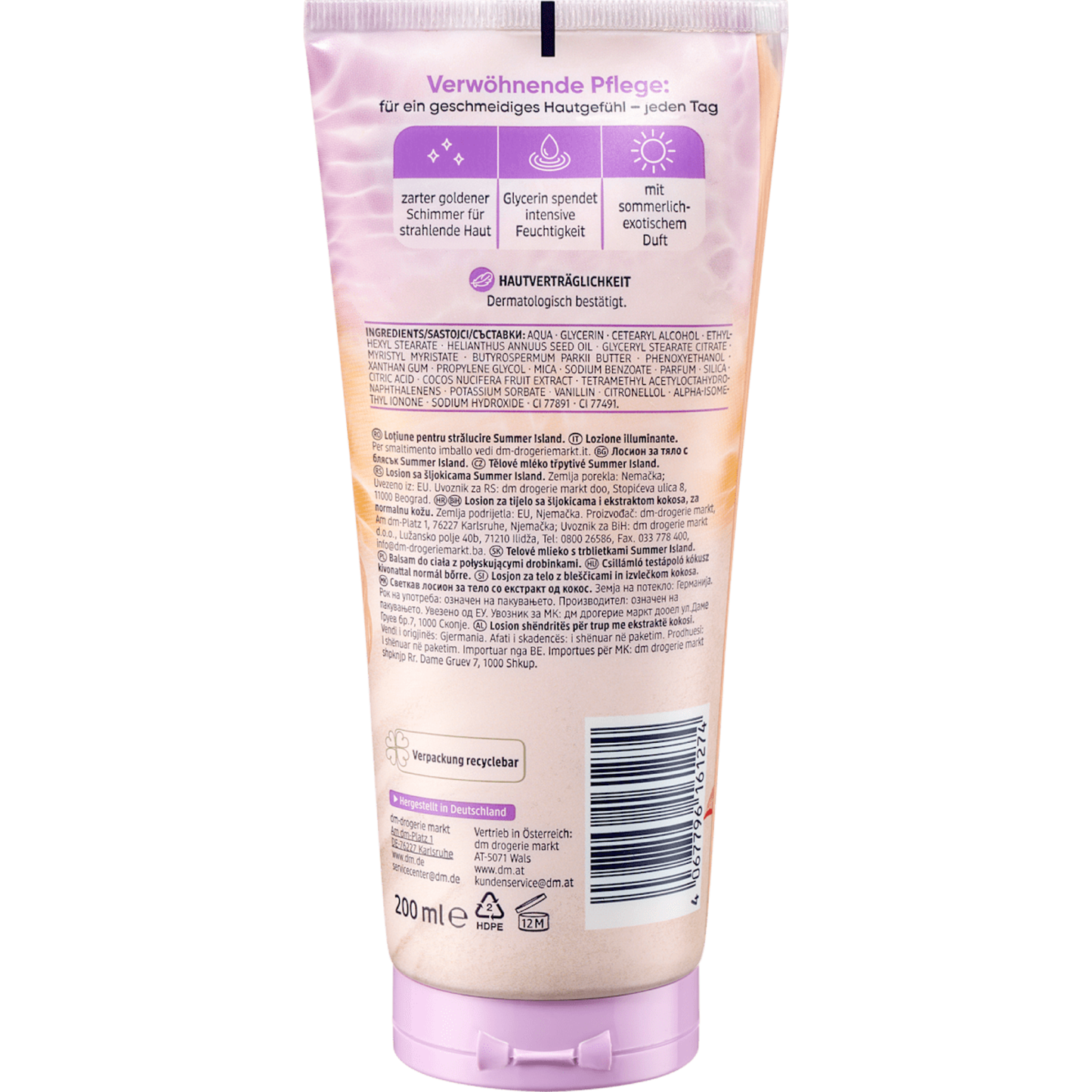 Balea Body Lotion Shimmer Summer Island, 200 ml