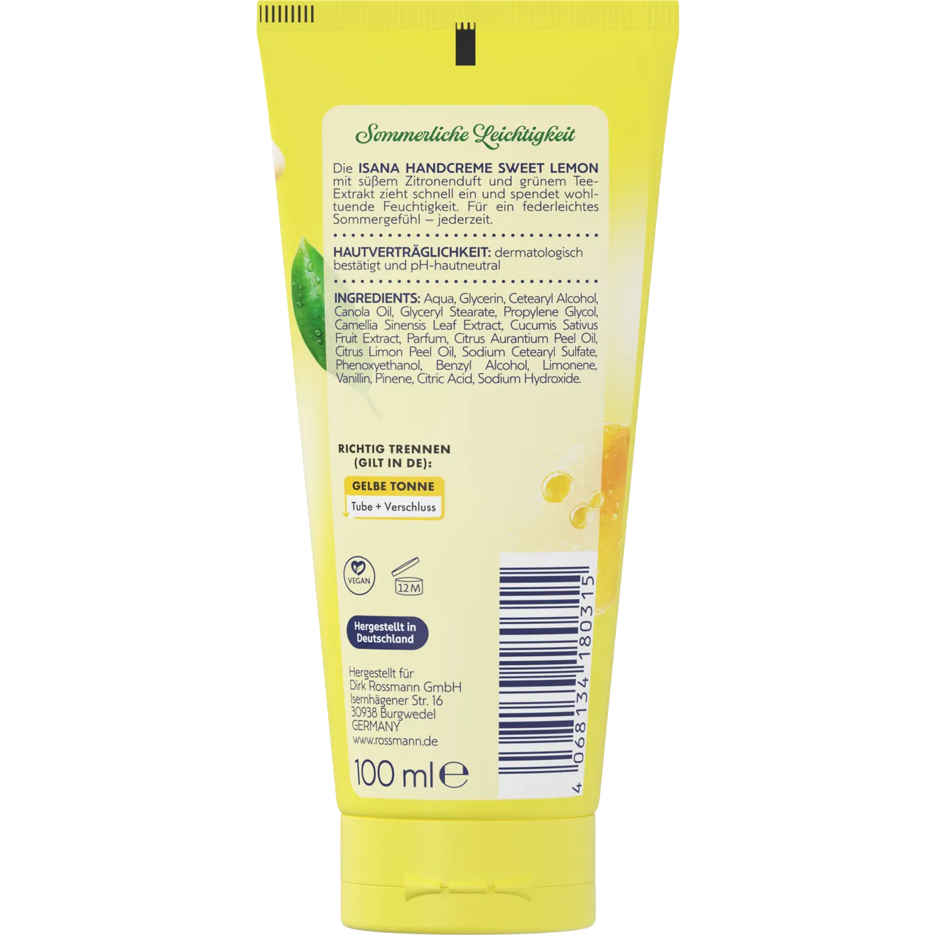 ISANA Sweet Lemon Hand Cream 100 ml