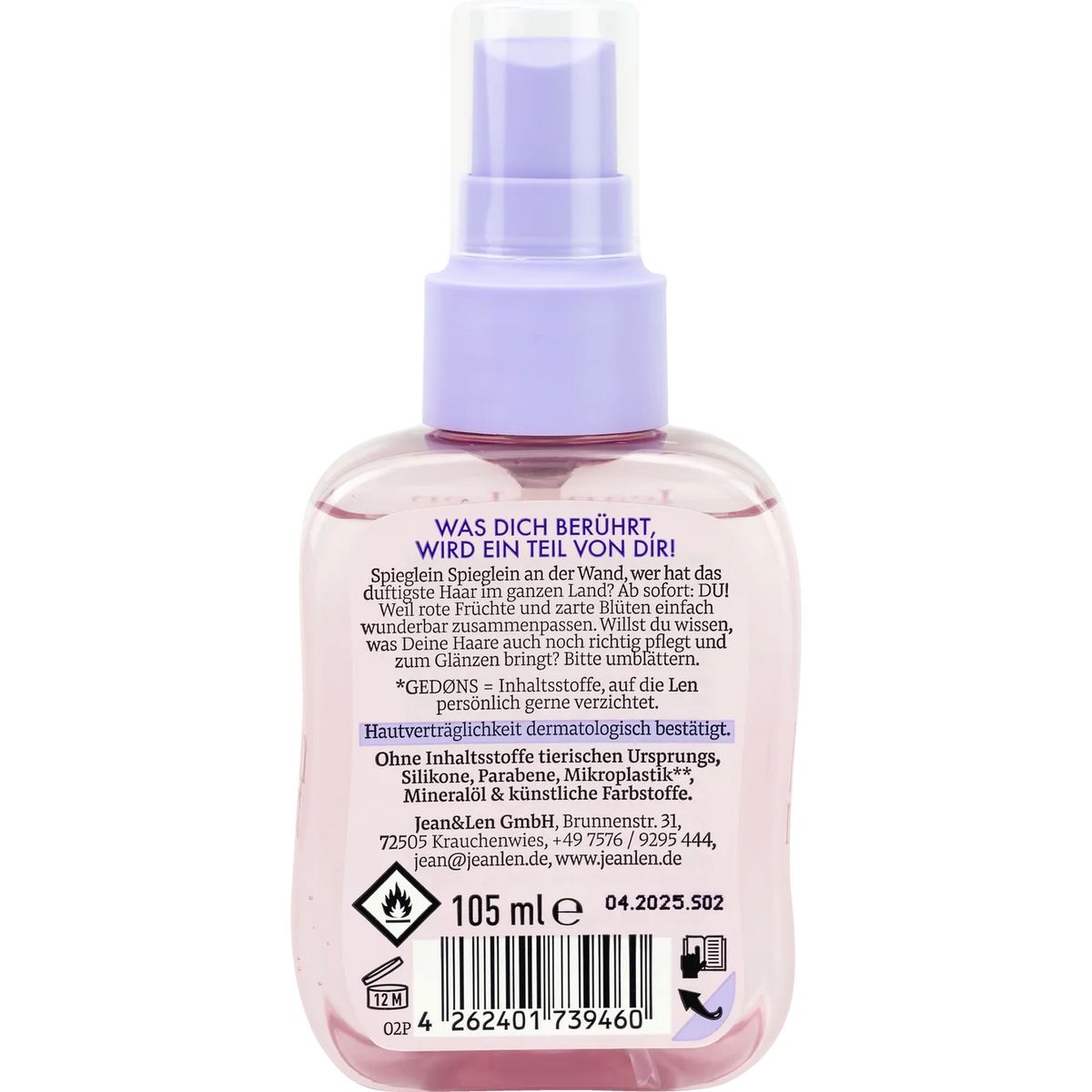 Jean&Len Hair perfume You blossom my heart 105 ml