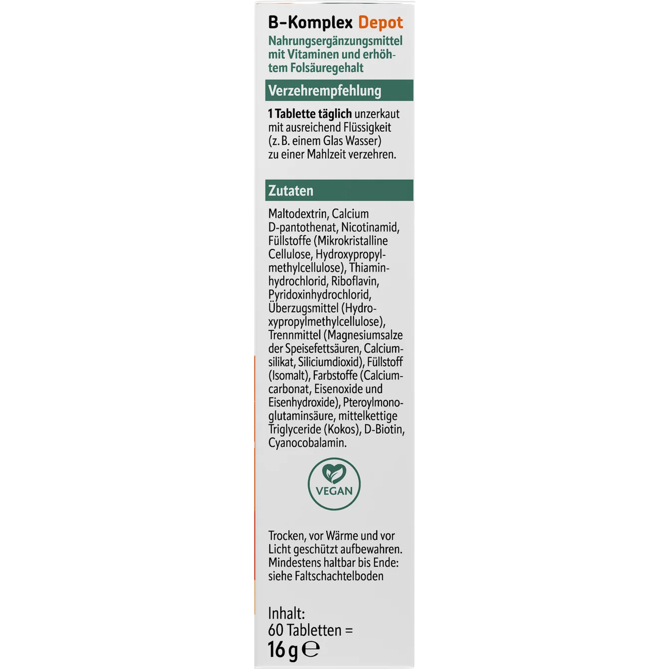 Altapharma B-complex depot tablets 60 tablets
