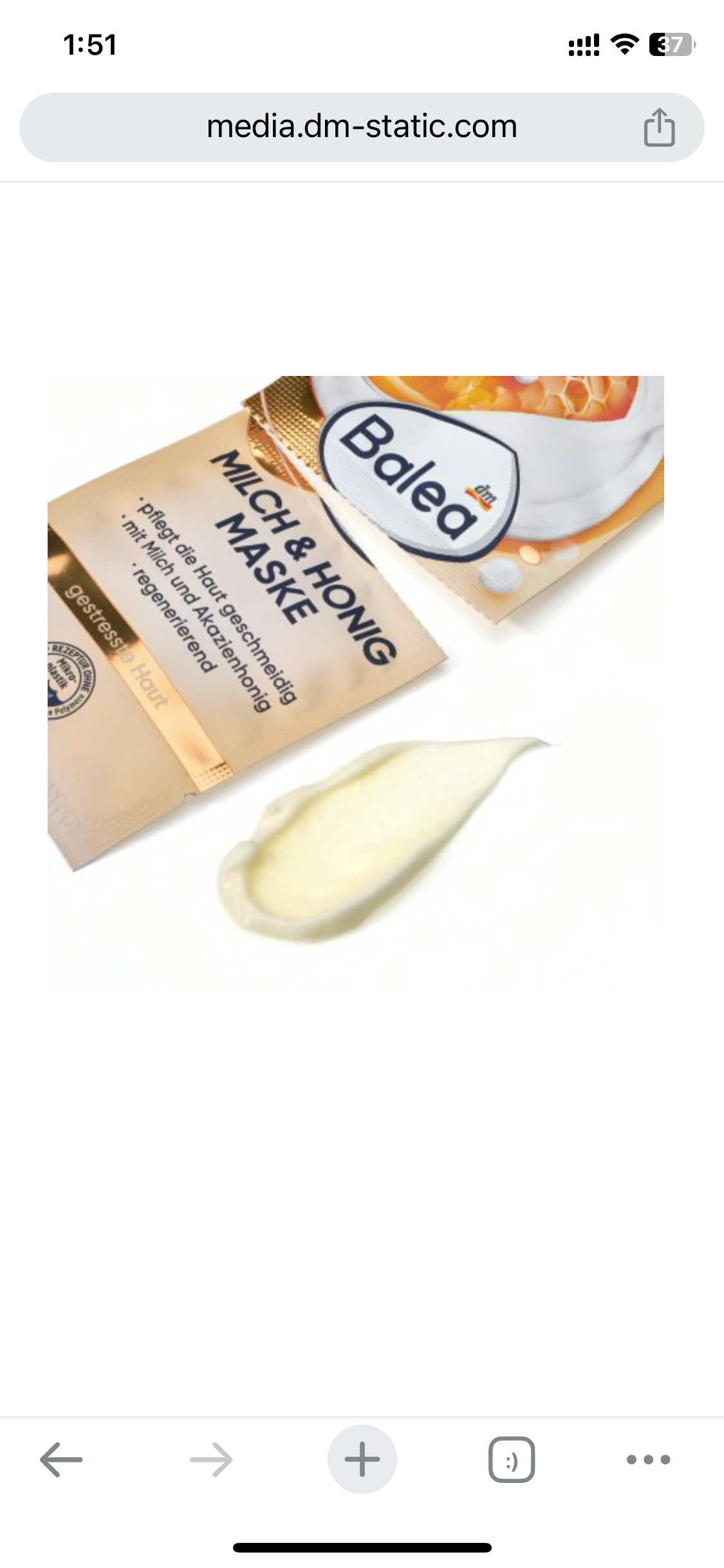 Balea Mask milk & honey, 16 ml