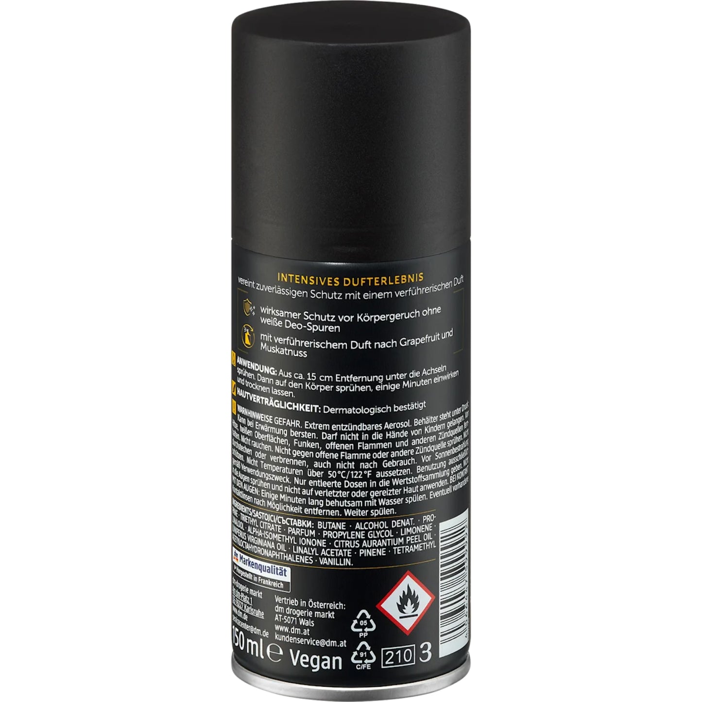 Balea MEN Deodorant body spray Golden Intense, 150 ml