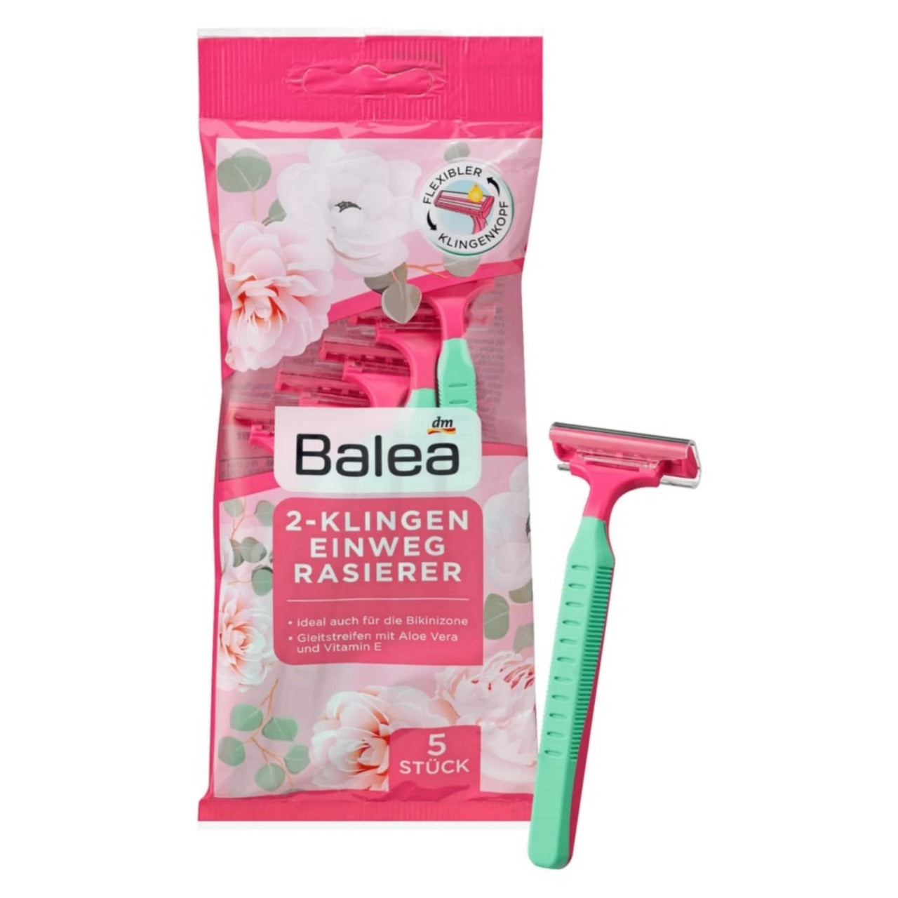 Balea Disposable razor 2 blades, 5 pcs