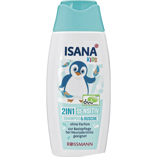 Isana kids 2in1 sensitive shampoo & shower 200 ml