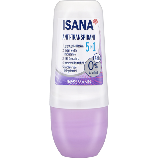 ISANA Anti-perspirant roll-on invisible 5in1 150 ml
