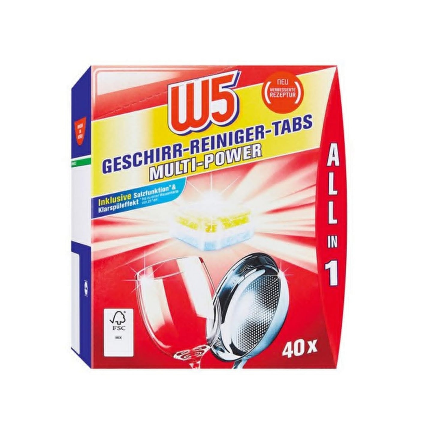 W5 Dishwasher Tablets Multi-Active All in 1 40x