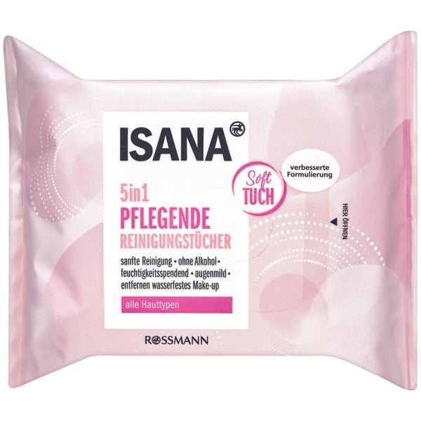 ISANA 5in1 nourishing cleaning wipes 25 pieces