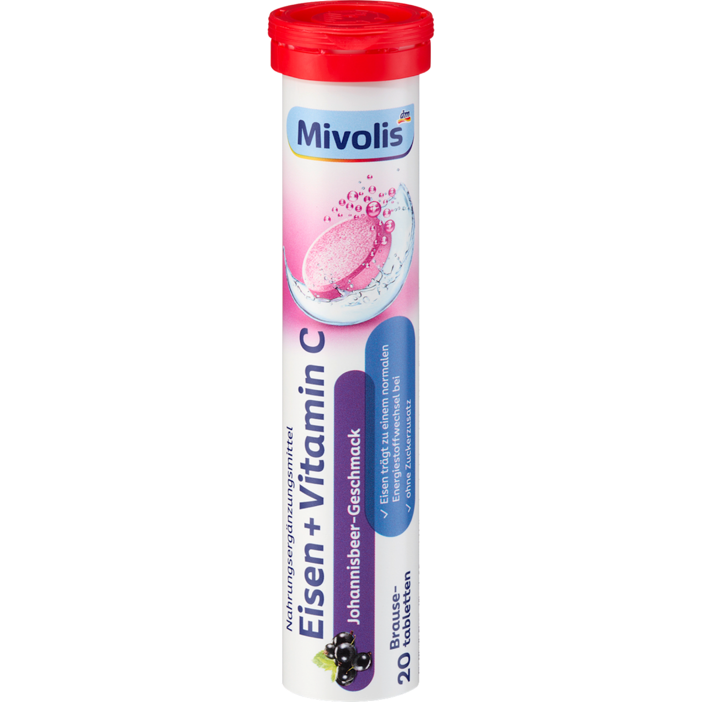 Mivolis Iron + vitamin C effervescent tablets 20 pcs, 82 g