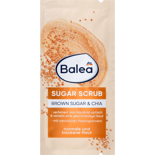 Balea Peeling Sugar Scrub Brown Sugar & Chia, 16 ml