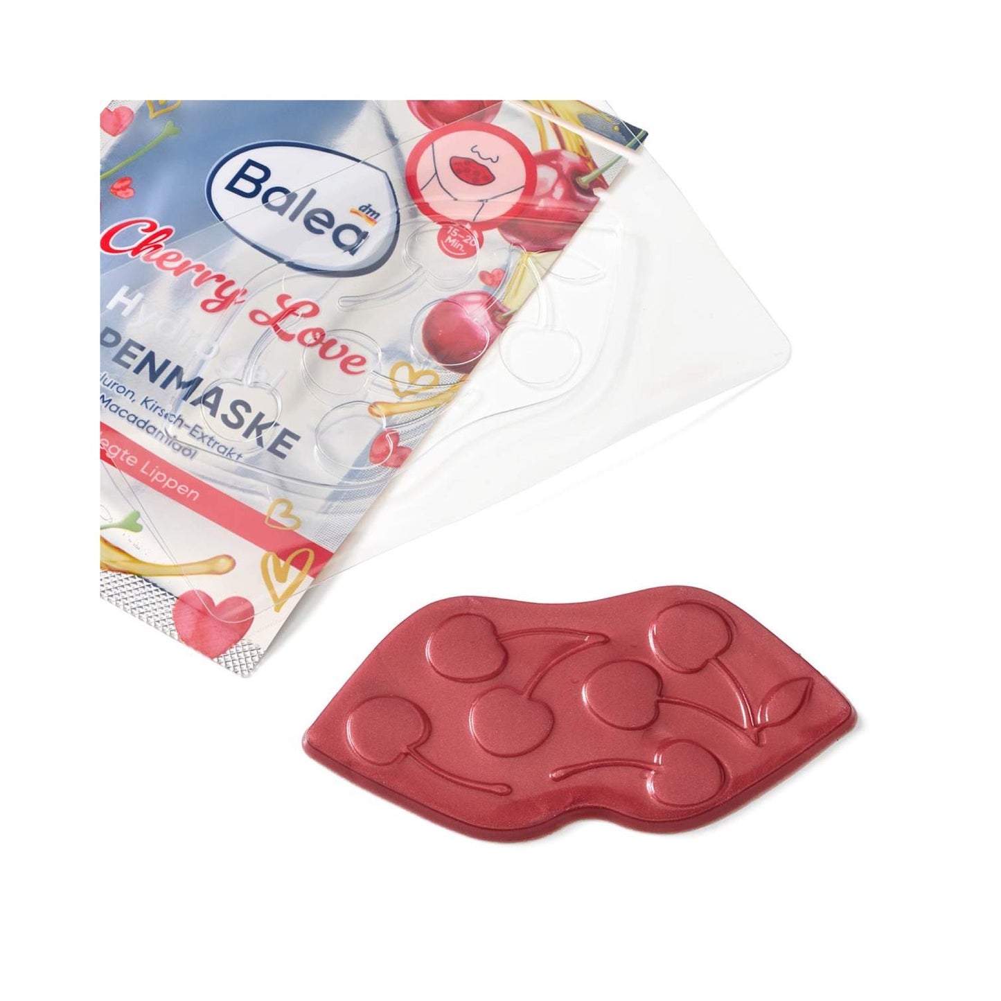 Balea Cherry Love Hydrogel Lip Mask, 1 pc