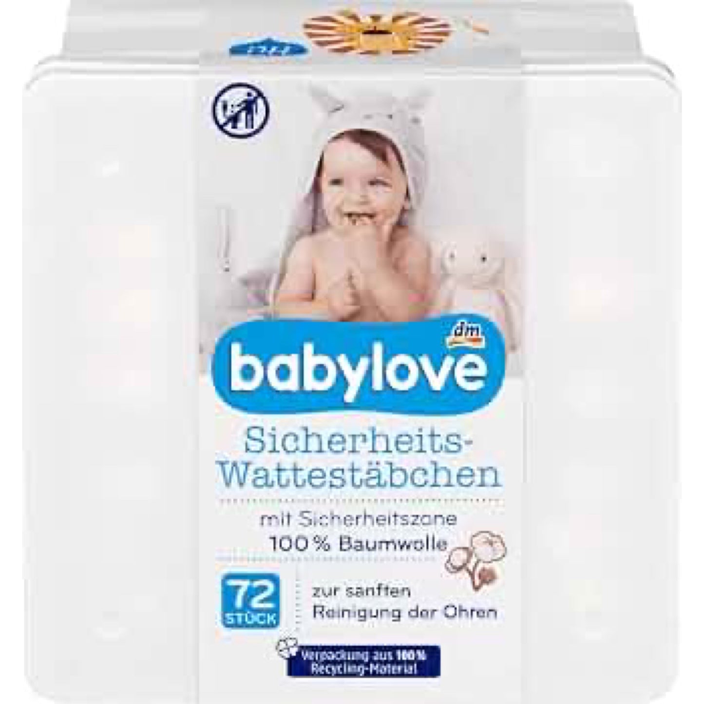 babylove Safety Cotton Swabs, 72 pieces