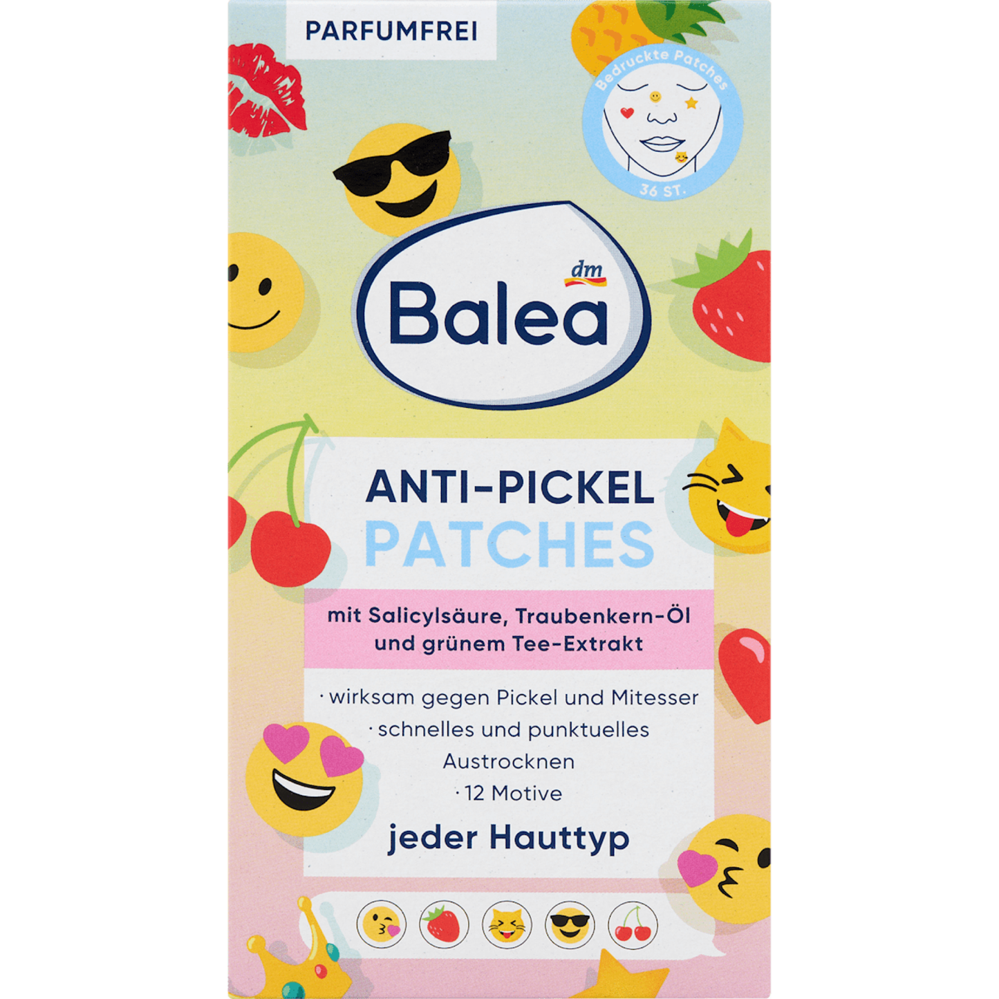 Balea Anti-Pimple Patches Printed, 36 pcs