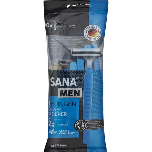 ISANA MEN Klingen 2 blade disposable razors (10 pcs)