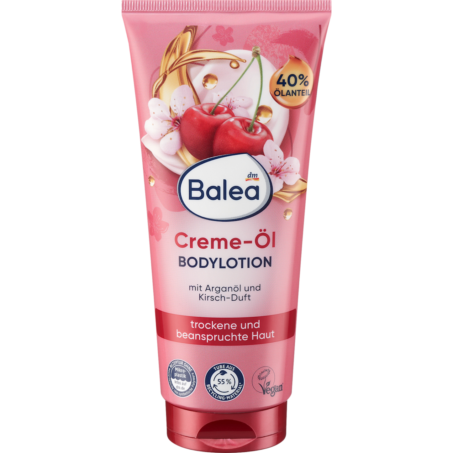 Balea Cherry cream-oil body lotion, 200 ml