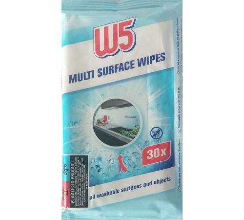W5 Wet cleaning wipes W5 Multi Surface Wipes 30 pcs