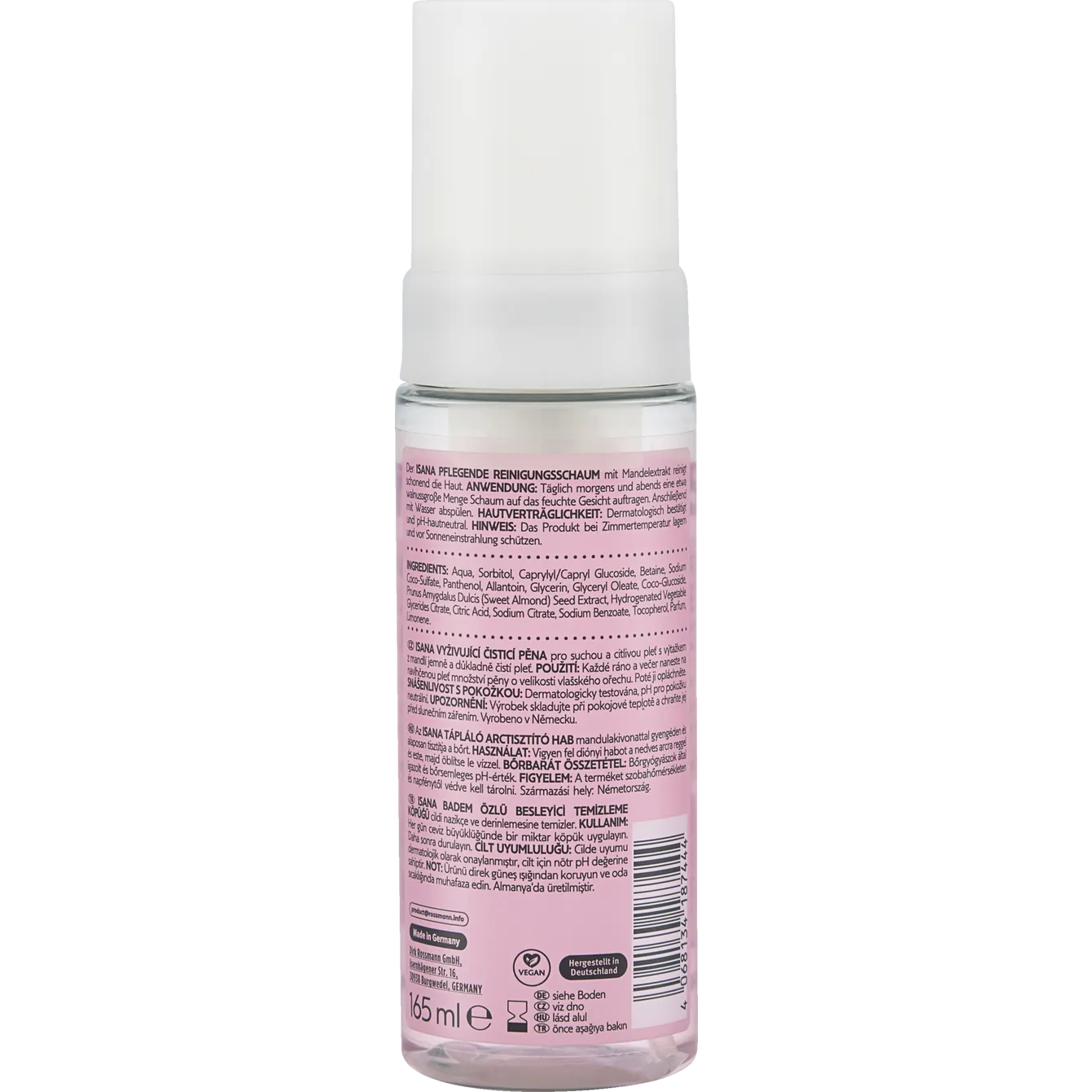 ISANA Nourishing cleansing foam 165 ml