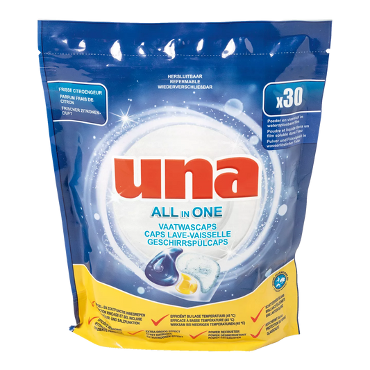 UNA All-in-one dishwasher tablets, 30 pcs