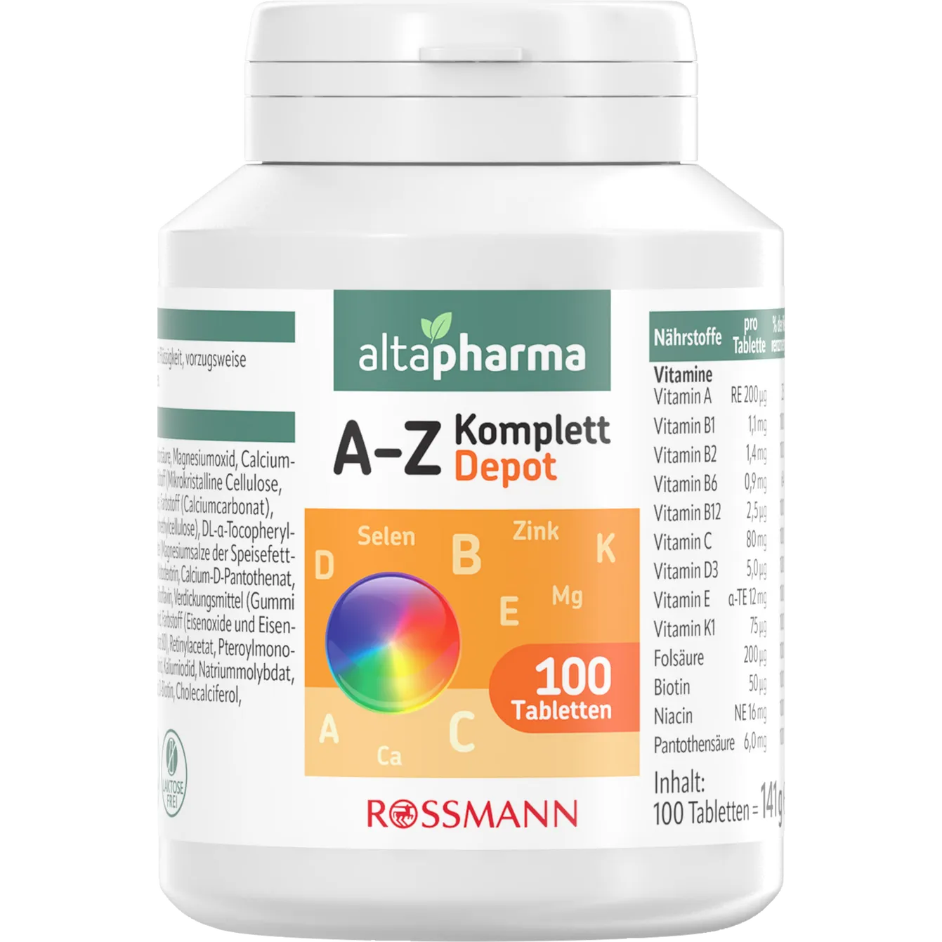 altapharma AZ Depot Multivitamin + Mineral 100 tablets/ 141 g