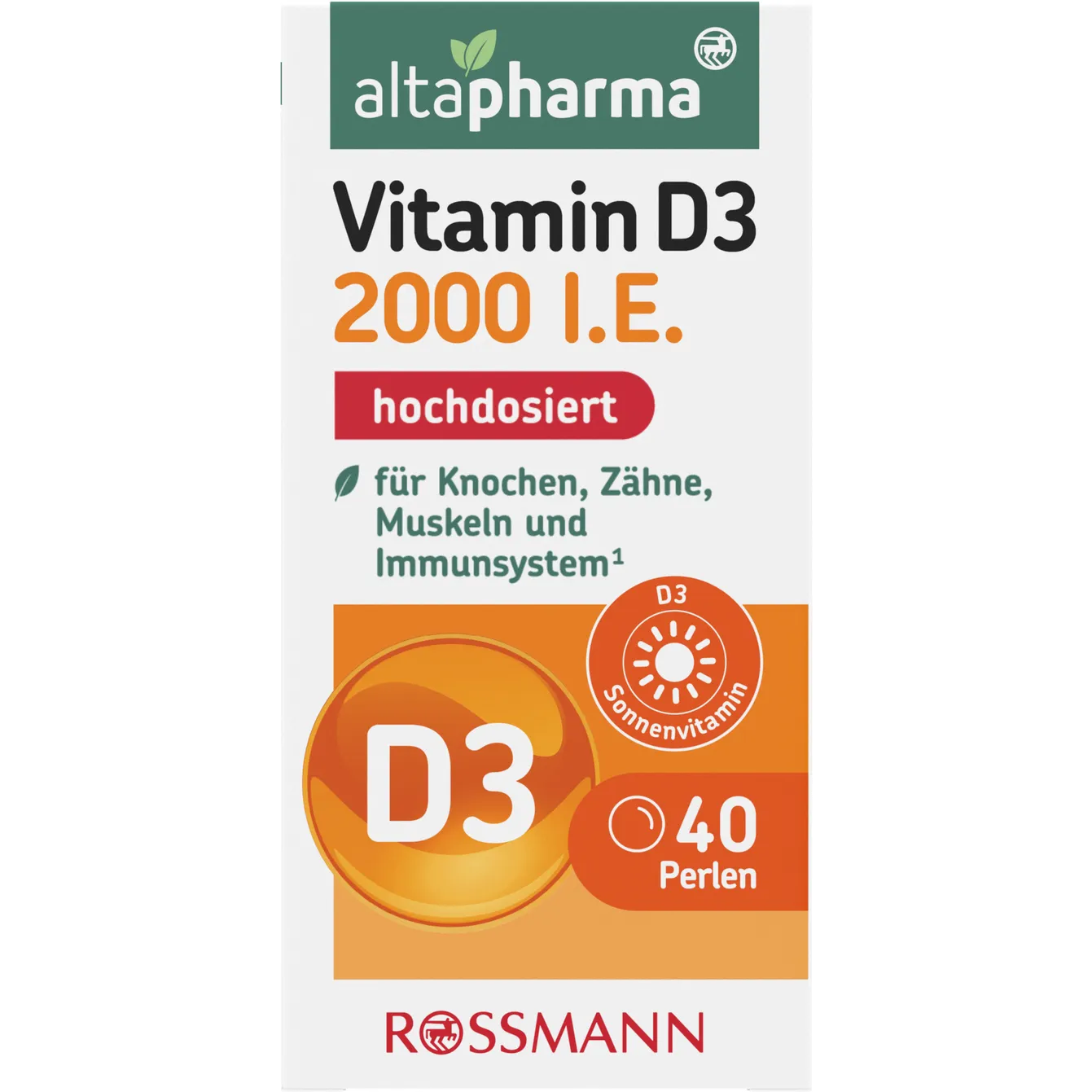 altapharma Vitamin D3 2,000 IU Pearls 40 pieces
