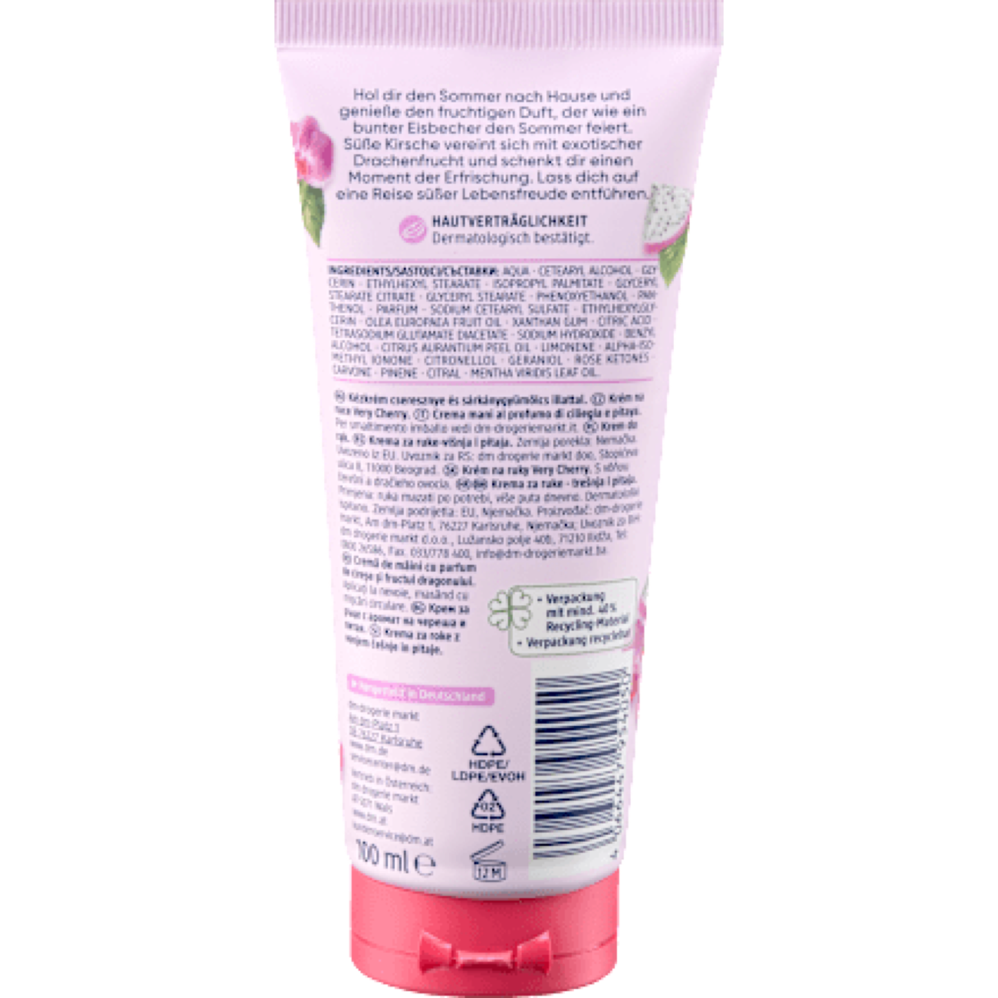 Balea Very Cherry Hand Cream, 100 ml