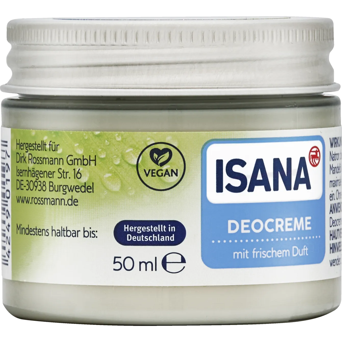 ISANA Deodorant Cream 50 ml