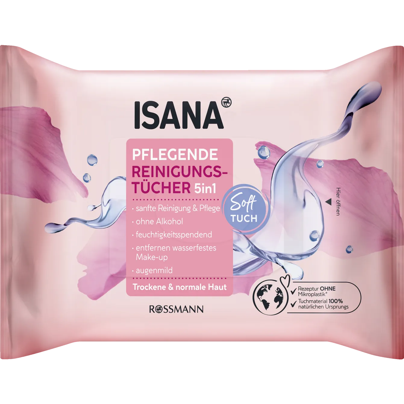 ISANA 5-in-1 Caring Cleansing Wipes 25 pieces
