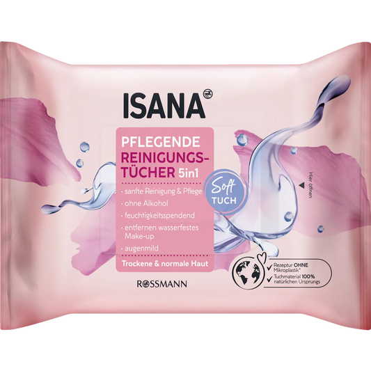 ISANA 5-in-1 Caring Cleansing Wipes 25 pieces