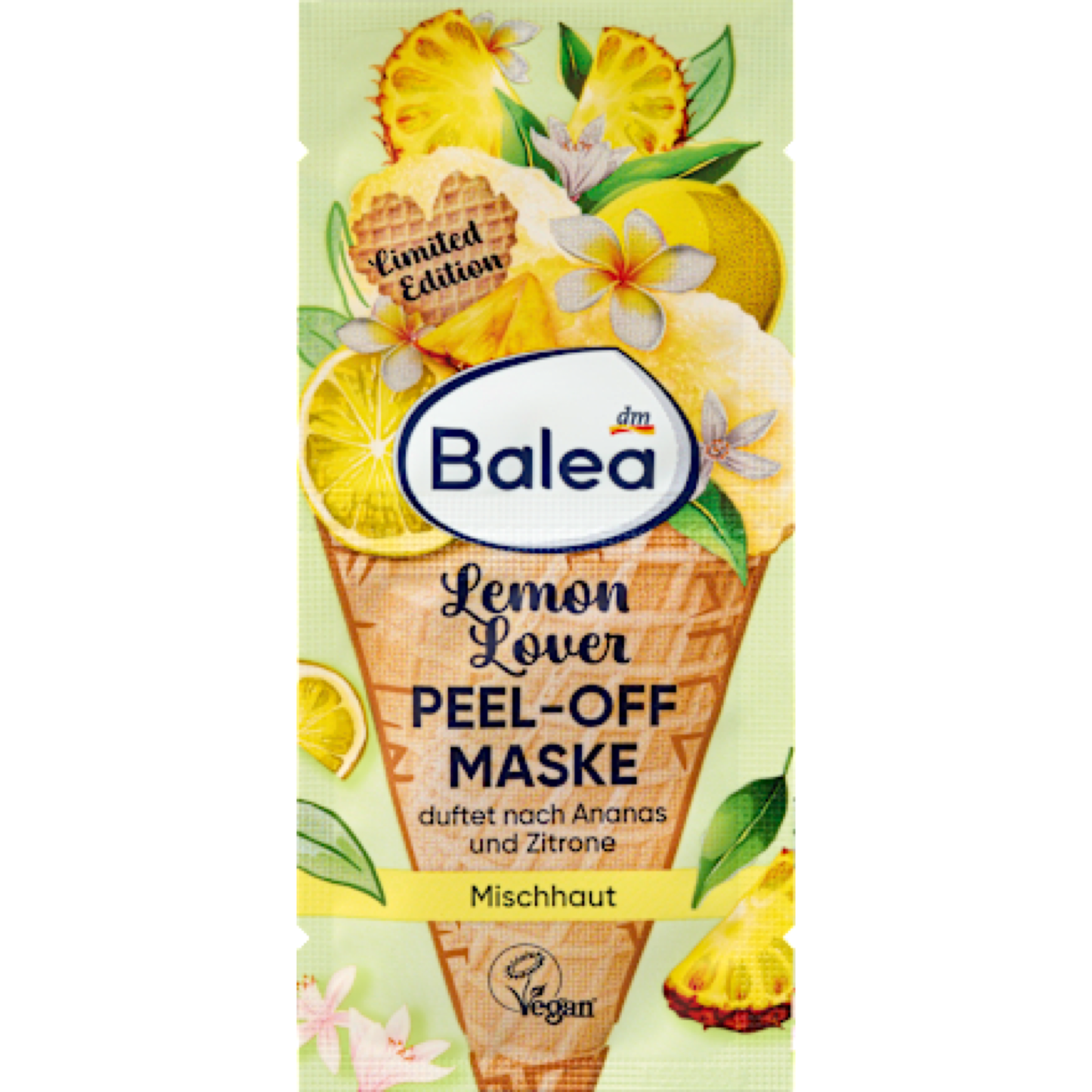 Balea Lemon Lover Peel-Off Face Mask (2 x 8 ml), 16 ml