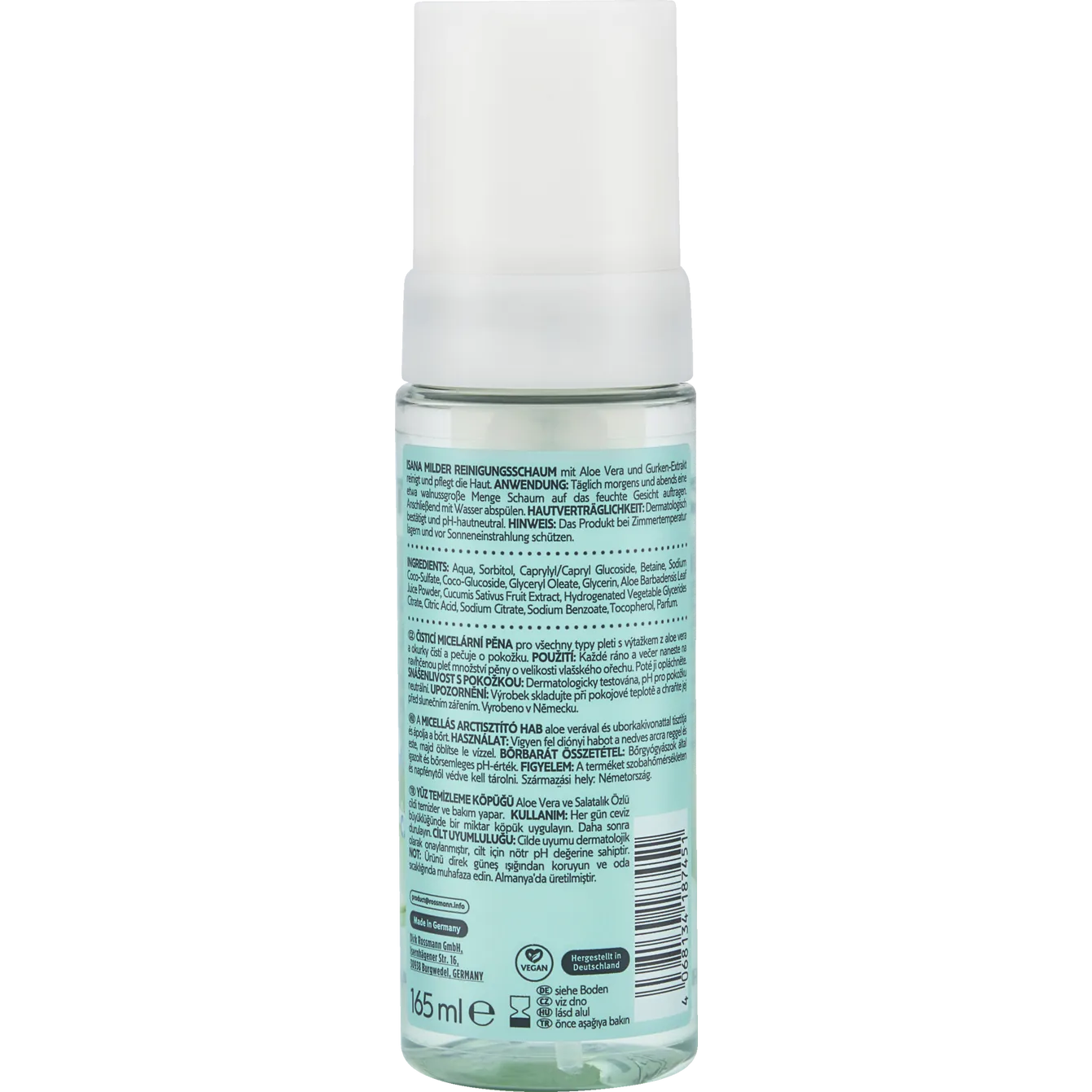 ISANA Mild Cleansing Foam - Allergen-free 165 ml