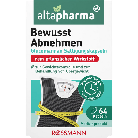 Altapharma Glucomannan satiety capsules for conscious weight loss 64 tablets