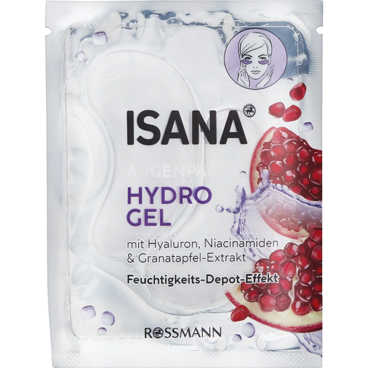Isana Pomegranate Hydrogel Eye Pads (2 pieces)