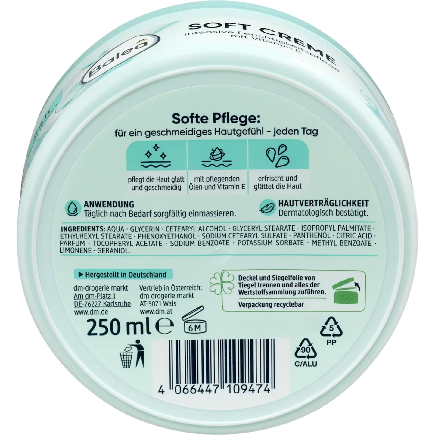 Balea Soft Cream, 250 ml
