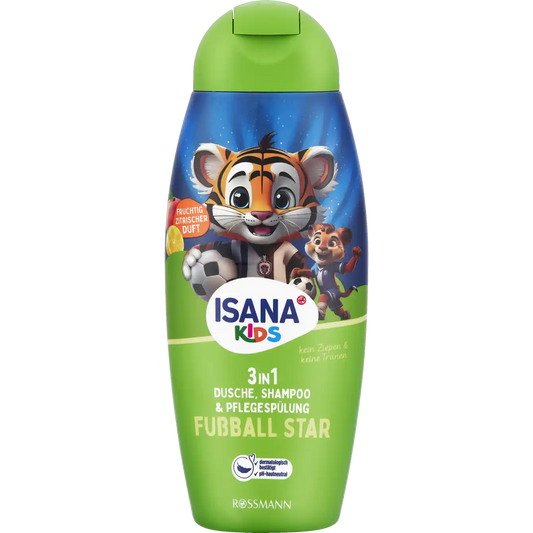 ISANA KiDS 3in1 shower, shampoo & conditioner Football Star
300 ml