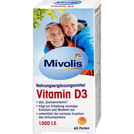 Mivolis Vitamin D3 pearls 1000 IU 60 pieces, 60 pieces