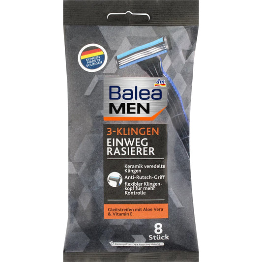 Balea MEN Disposable razor 3-blades, 8 pieces