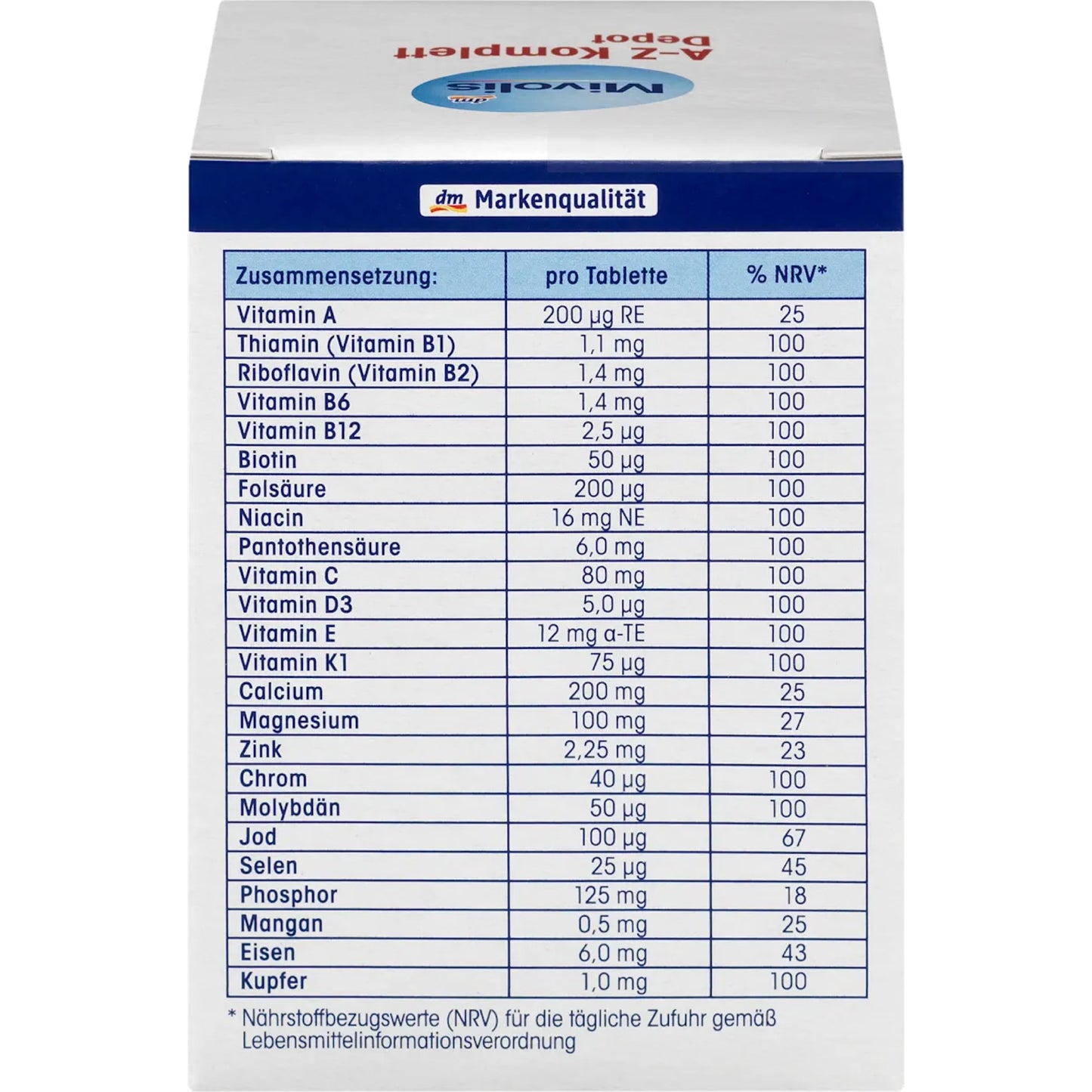 Mivolis A-Z Complete Depot, tablets, 100 pcs., 144 g