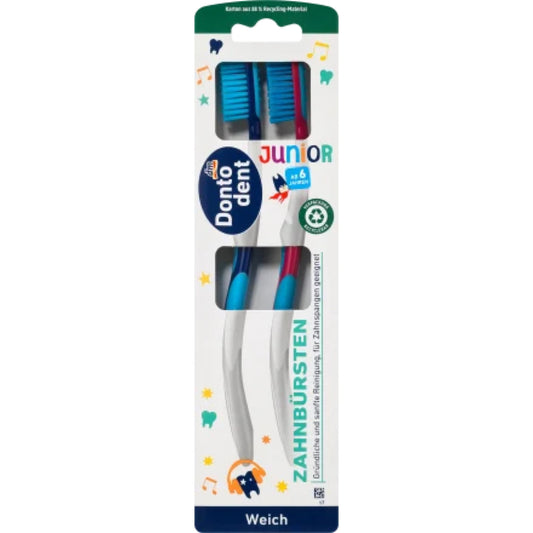 Dontodent Toothbrush children junior soft, from 6 years, 2 pcs