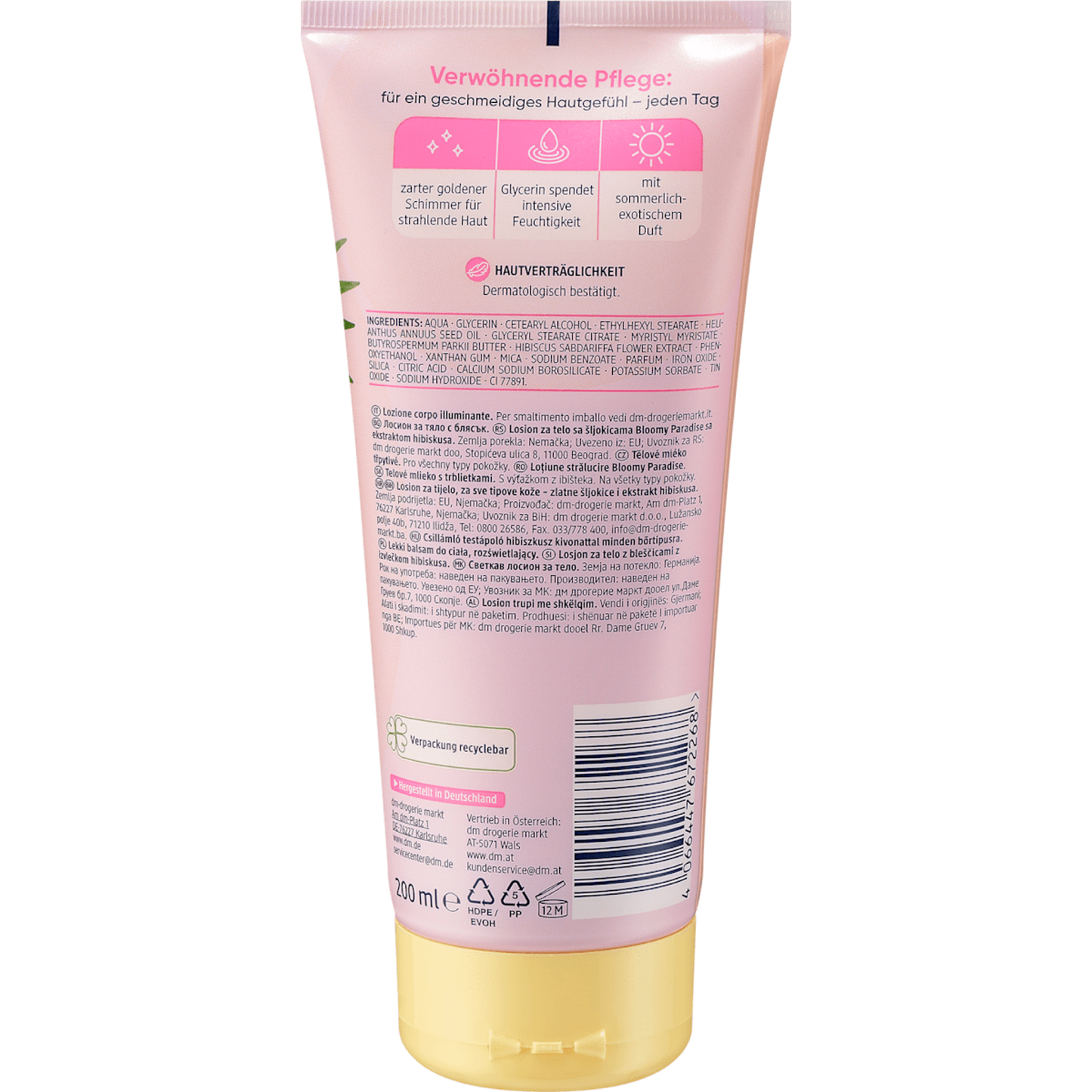 Balea Bloomy Paradise shimmer Body Lotion, 200 ml