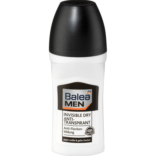 Balea Men Deodorant Roll on Antiperspirant Invisible Dry, 50 ml