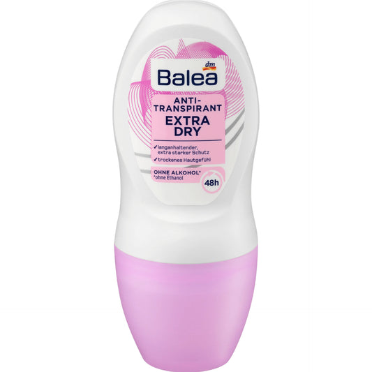 Balea Deodorant Roll On Antiperspirant Extra Dry, 50 ml