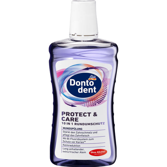 Dontodent Protect & Care mouthwash 10 in 1 all-round protection, 500 ml